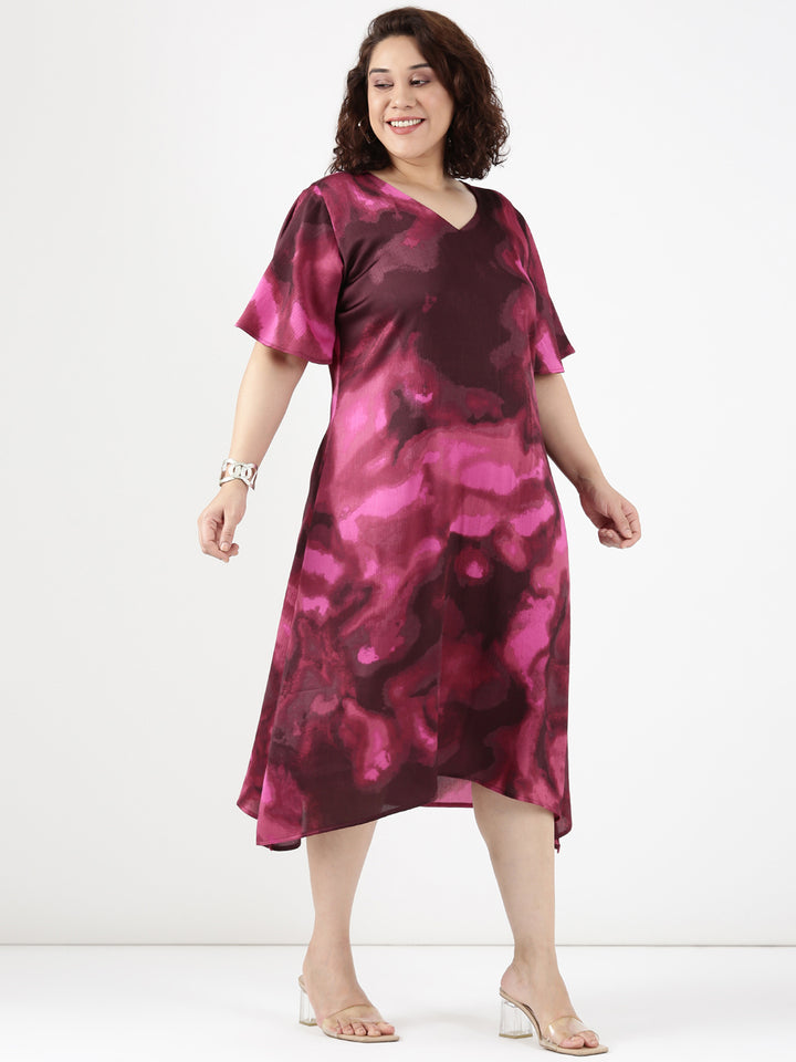Rose Marble Aline Dress