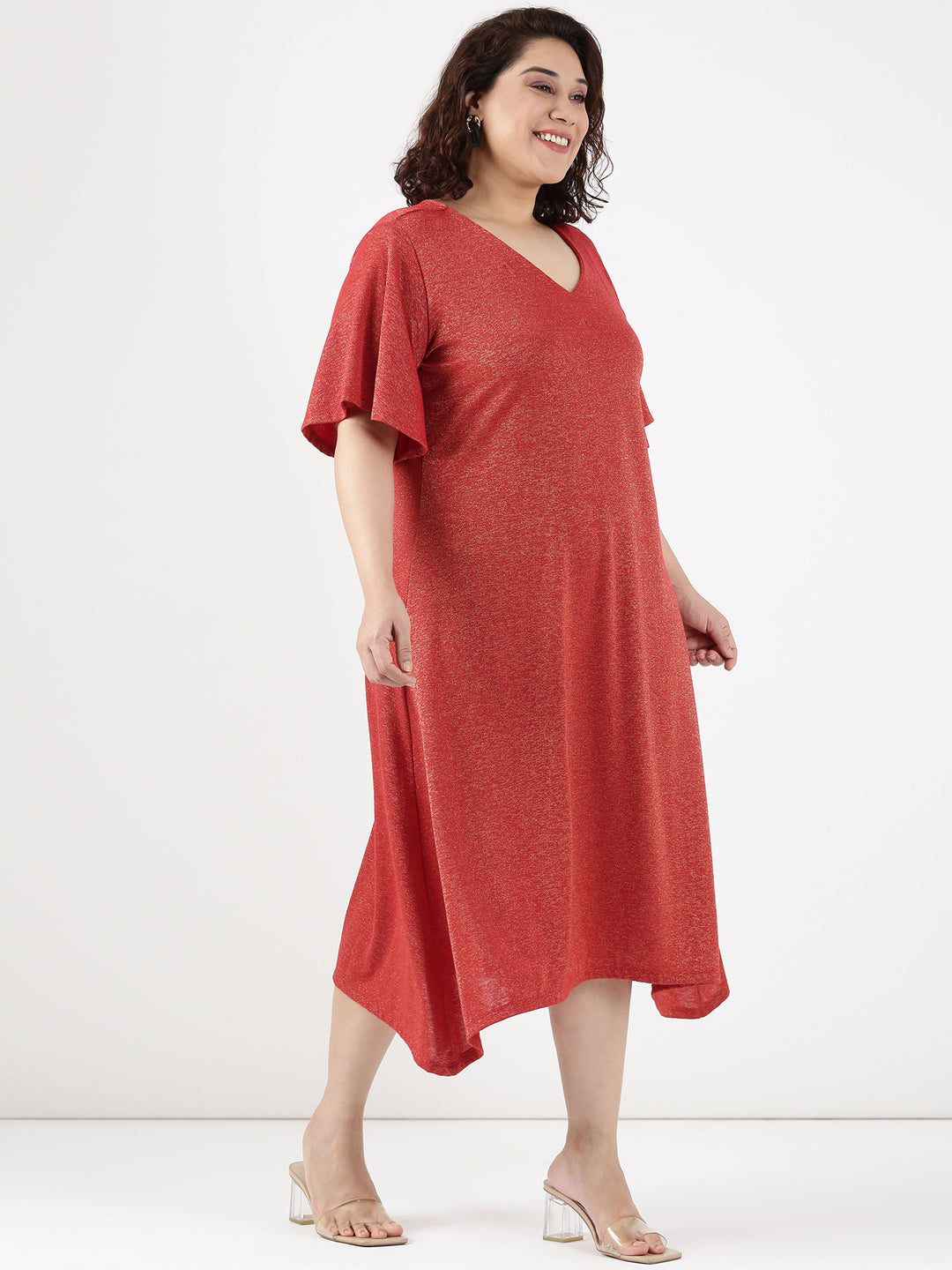Red Shimmer Dress