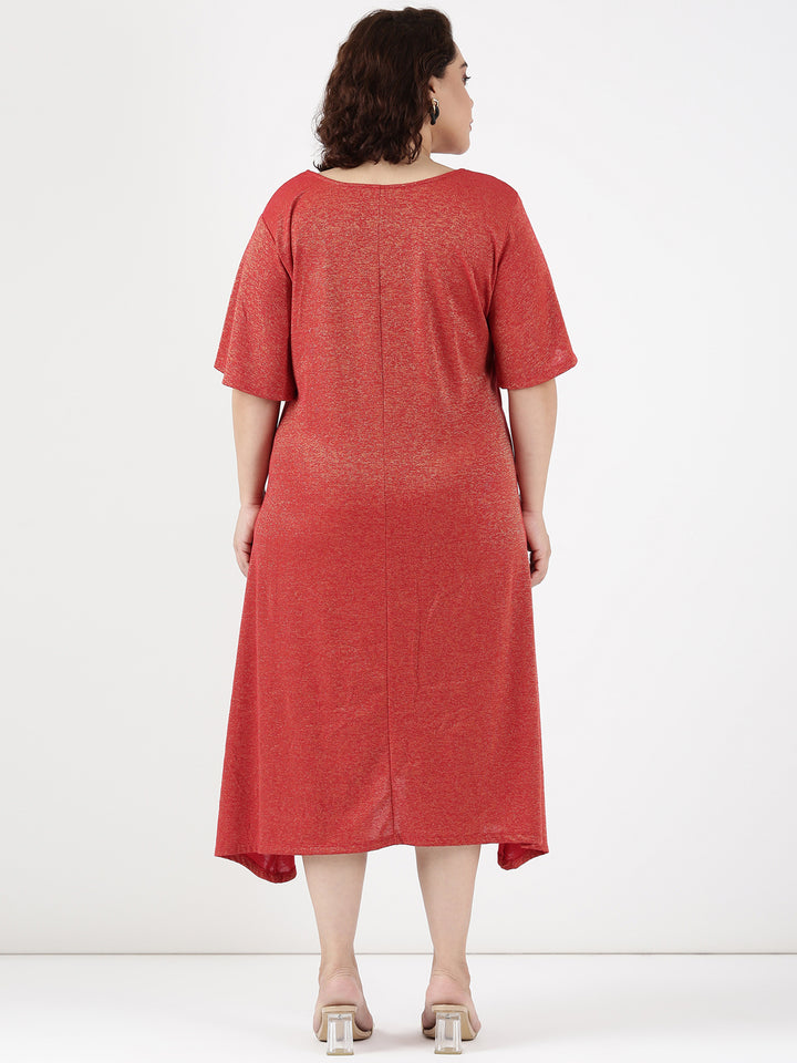 Red Shimmer Dress