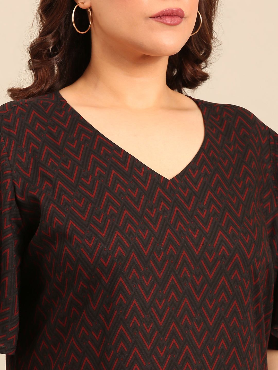 Printed A-Line Dress