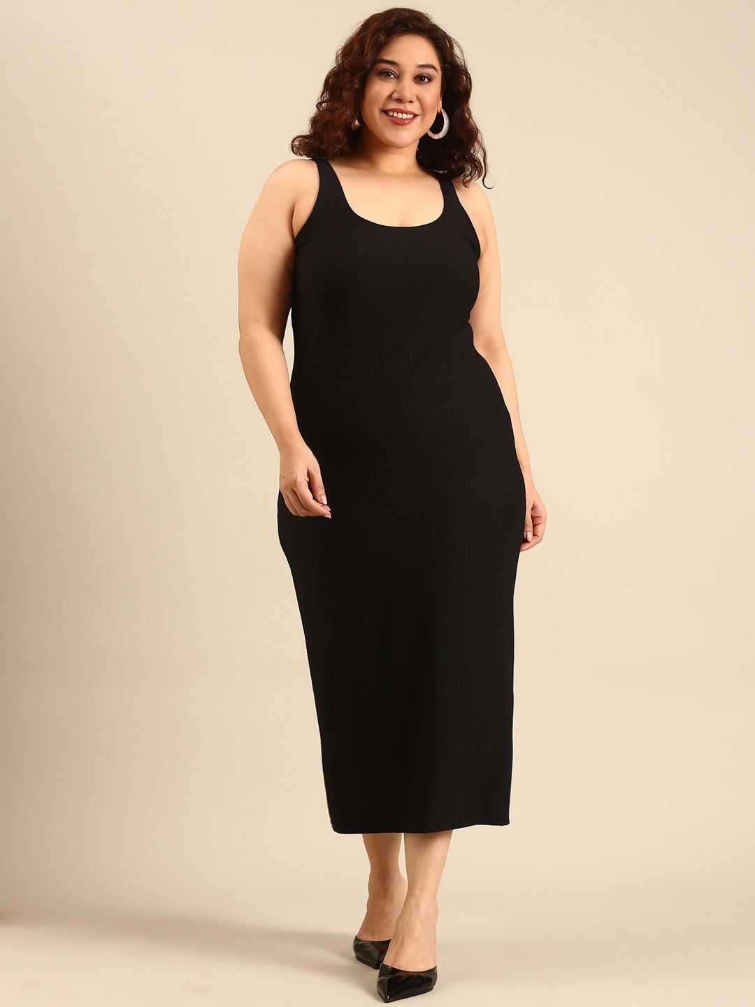 Black Sleeveless Dress with Blazer Co-Ord Set ( 2 piece)