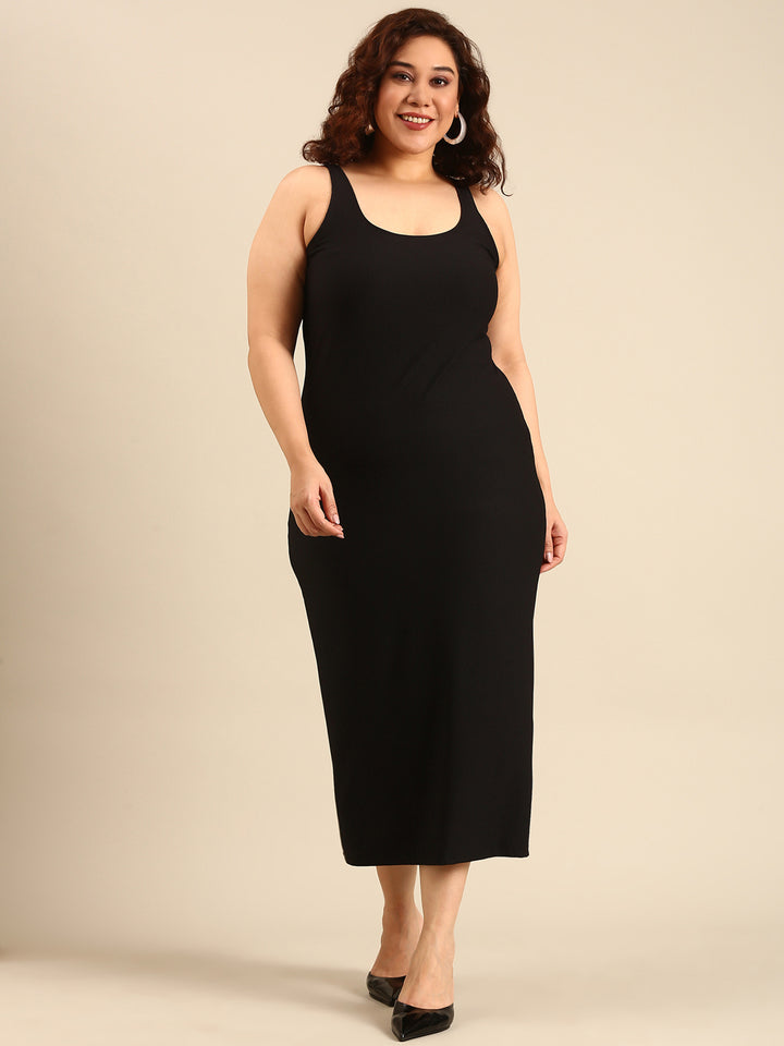 Black Sleeveless Dress with Blazer Co-Ord Set ( 2 piece)