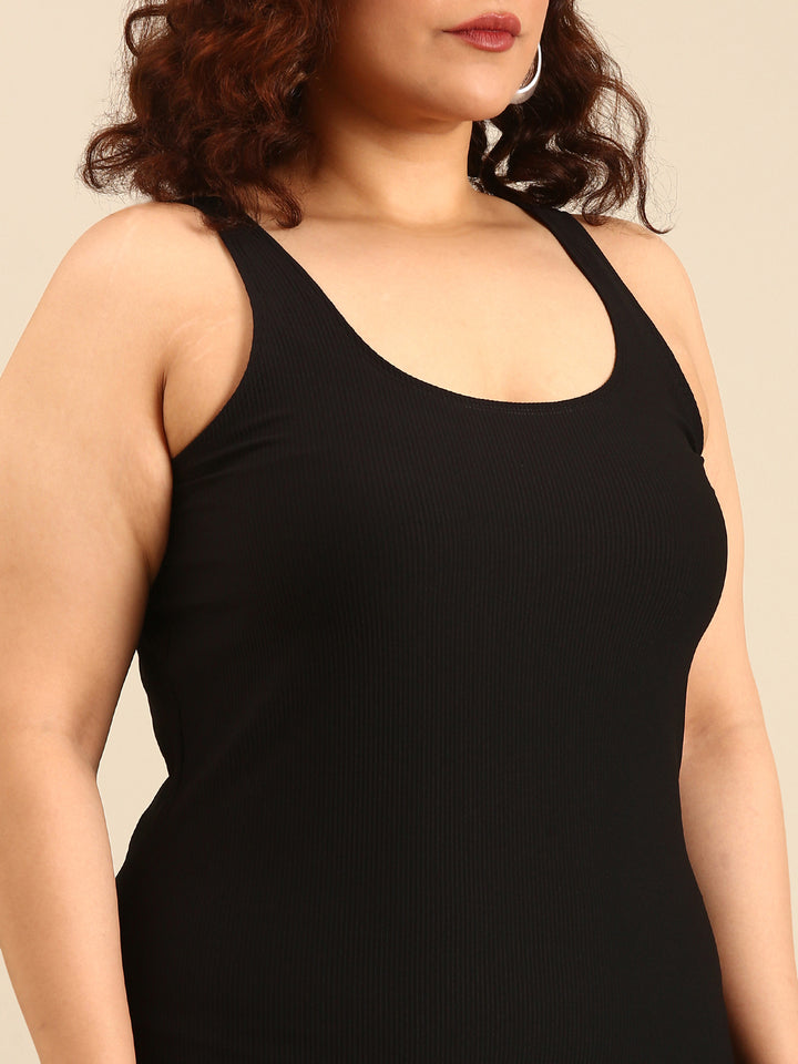 Black Sleeveless Dress with Blazer Co-Ord Set ( 2 piece)