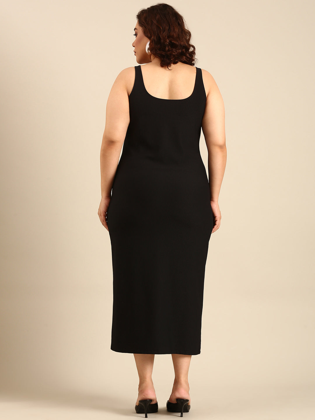 Black Sleeve-less Dress