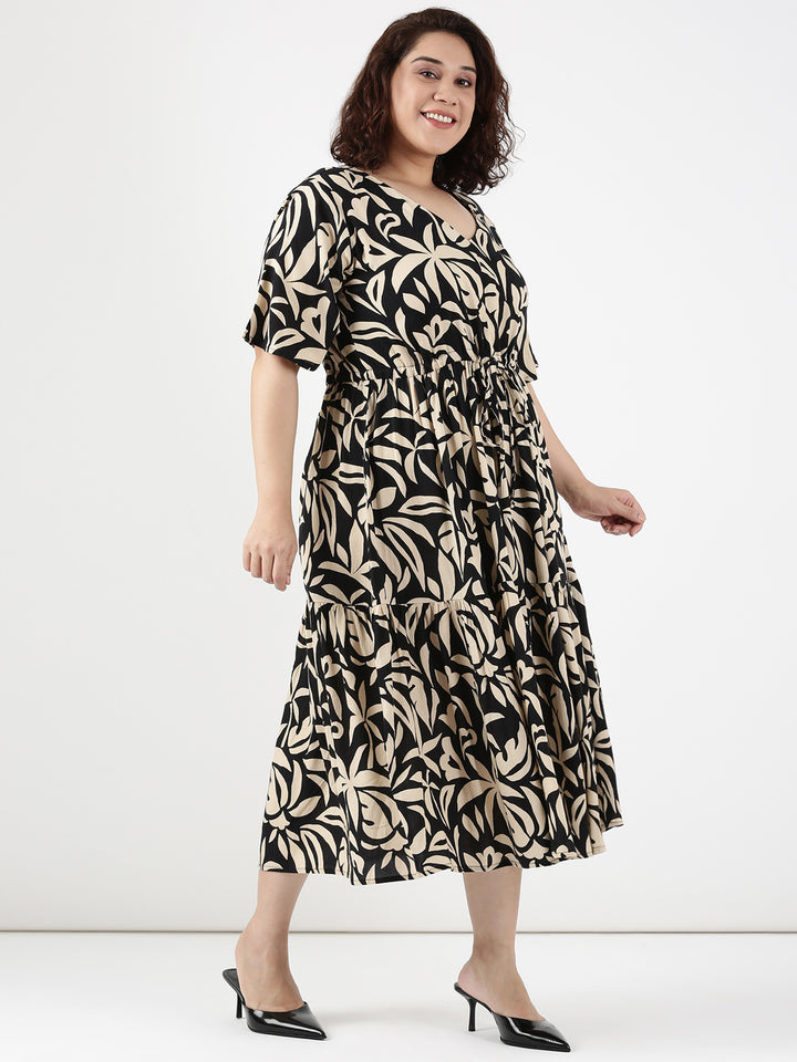 Black floral Maxi Dress