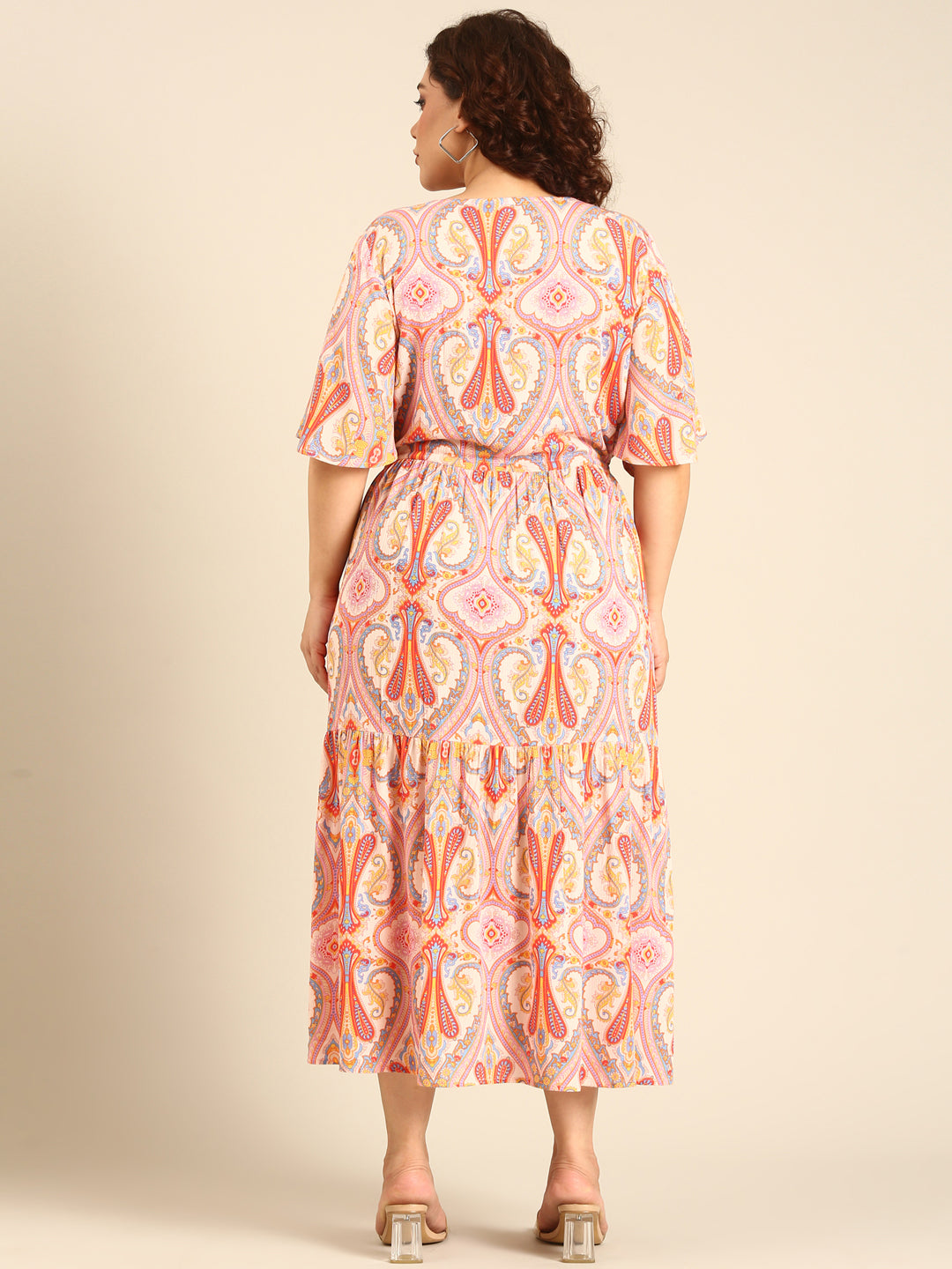 Pink Ethnic Printed Dress