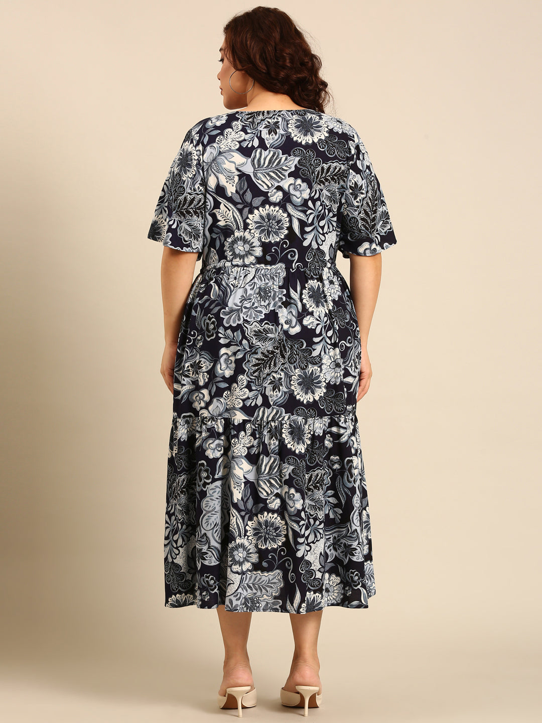 Navy Floral Maxi Dress