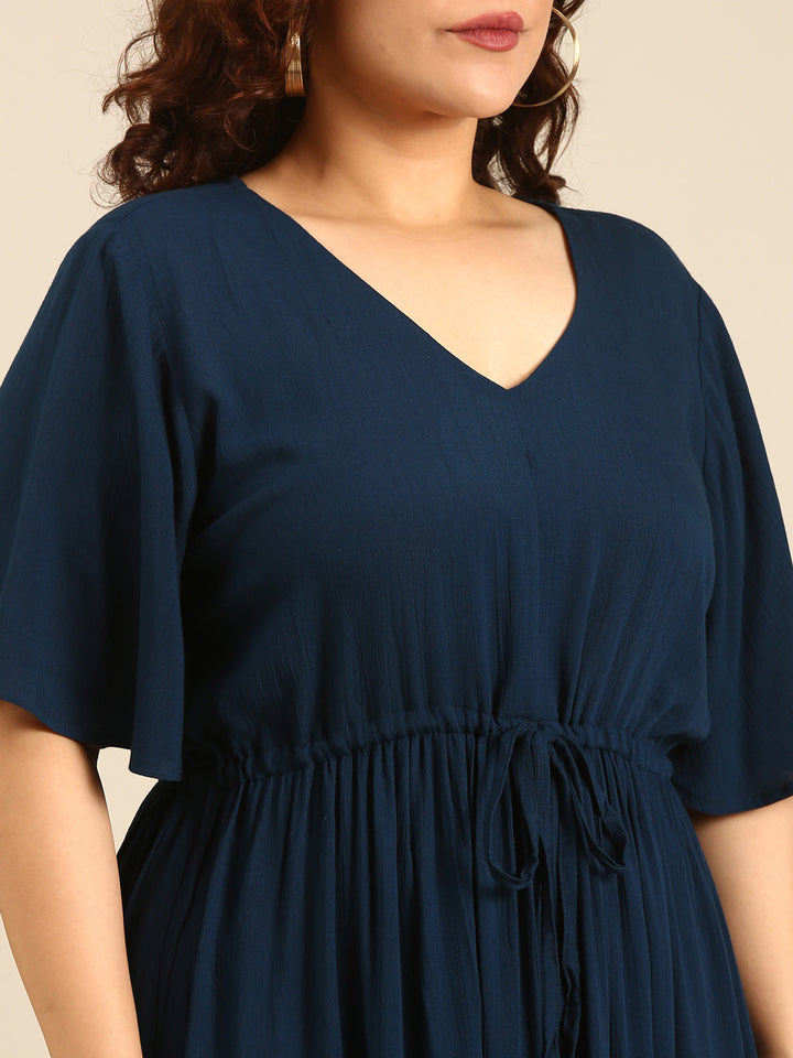 Crepe Tie-Up Dress