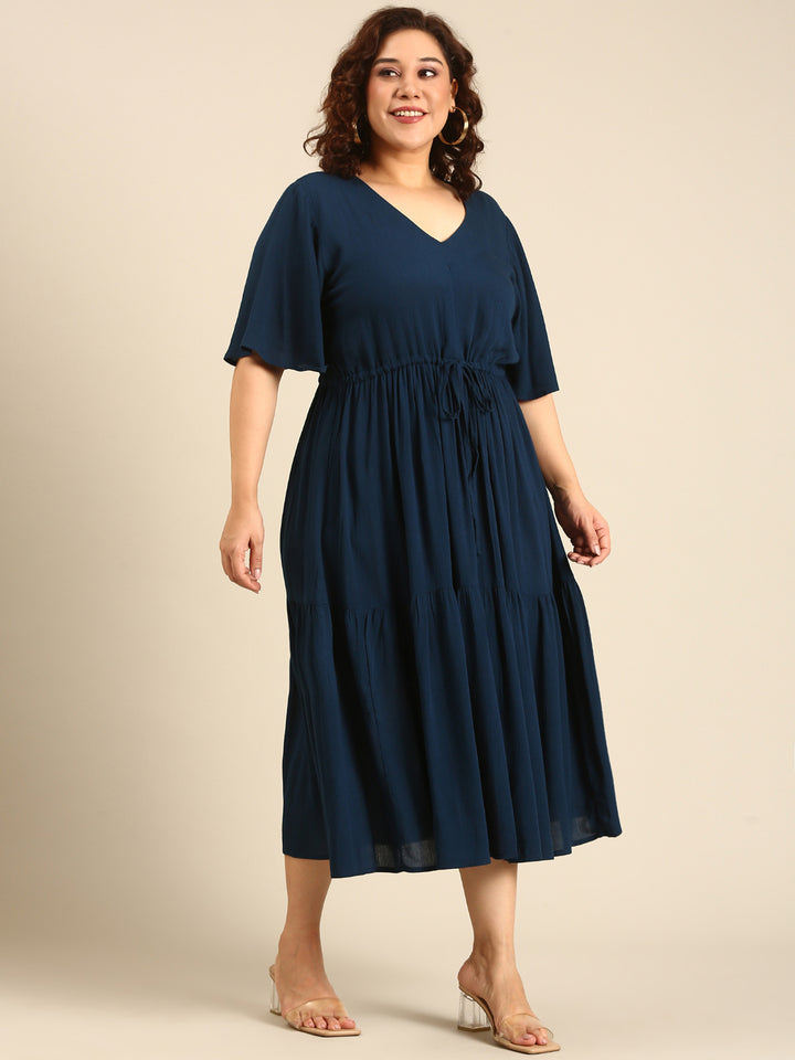 Crepe Tie-Up Dress