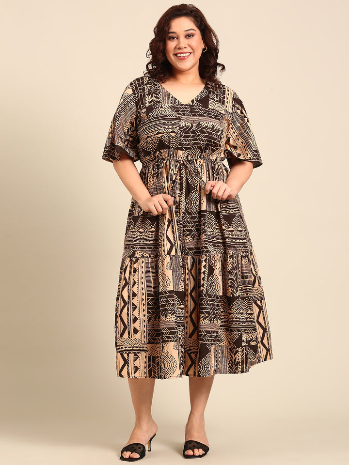 Ethnic Printed Cotton Dress