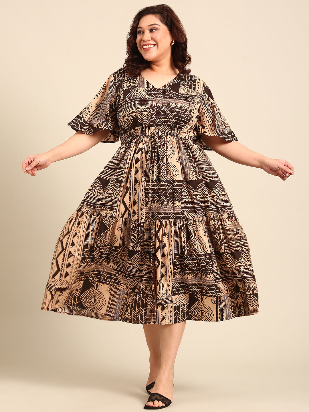 Ethnic Printed Cotton Dress