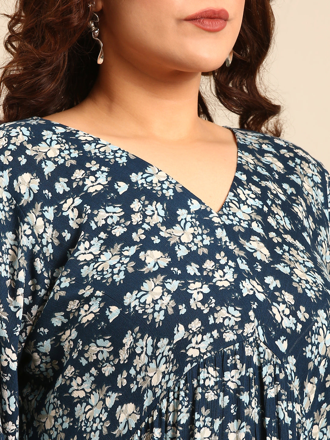 Ditsy Floral Printed Alia-Cut Tiered Dress