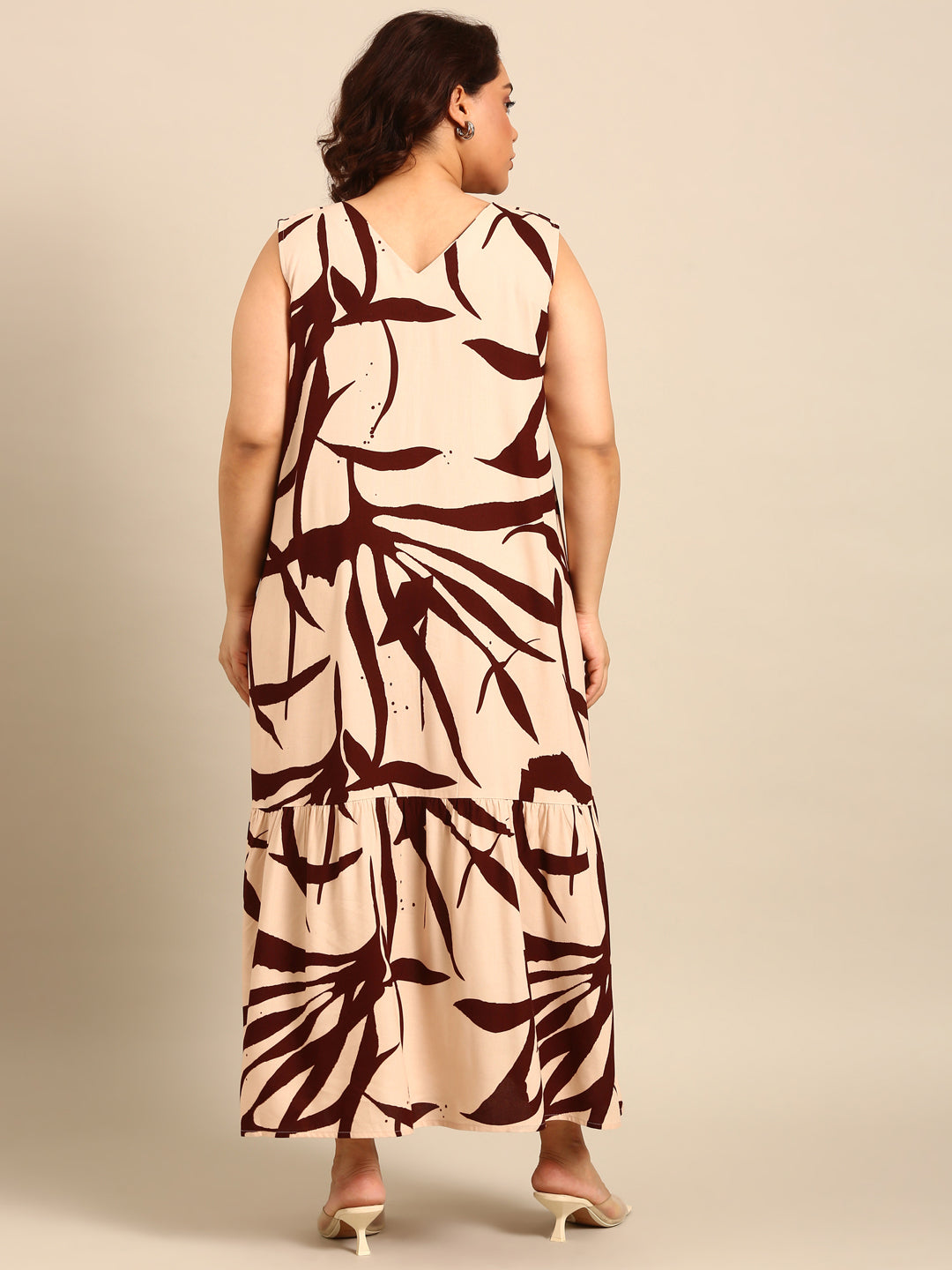 Bamboo Leaf Print Dress