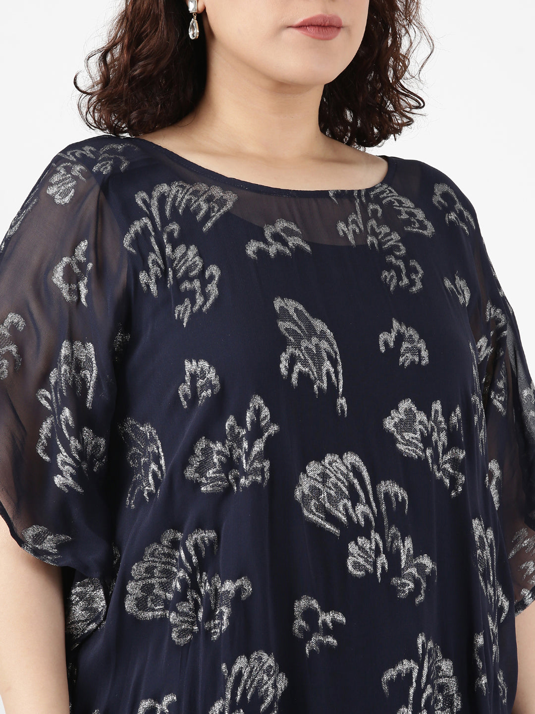 Navy Blue Kaftan Dress