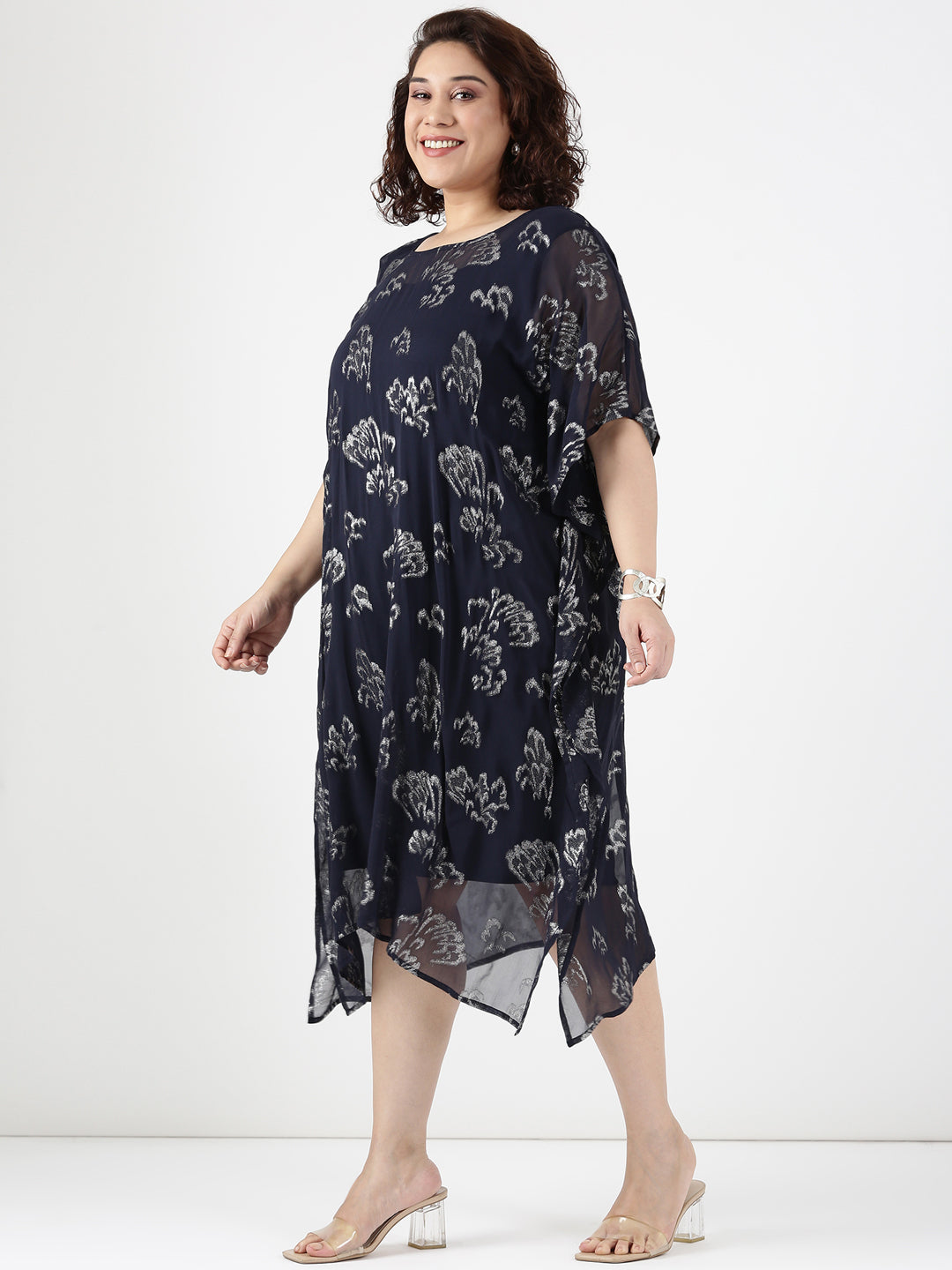 Navy Blue Kaftan Dress