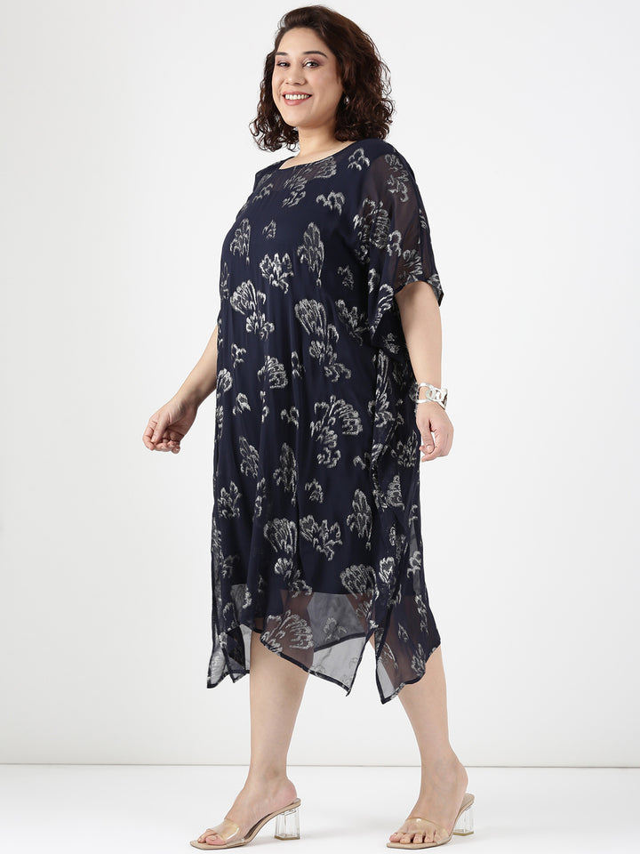 Navy Blue Kaftan Dress
