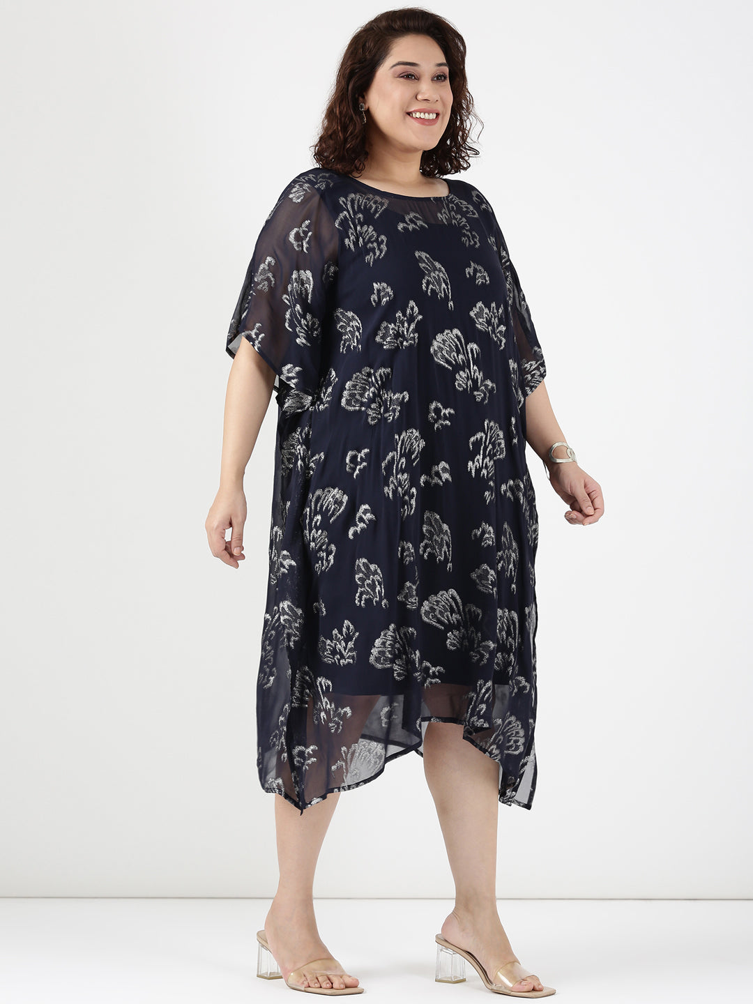 Navy Blue Kaftan Dress