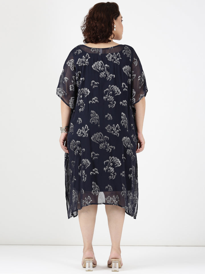 Navy Blue Kaftan Dress