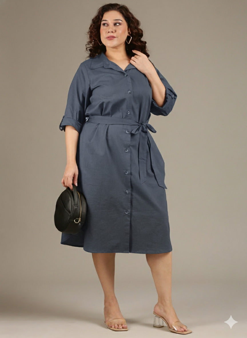 Oxford Cotton Shirt Dress