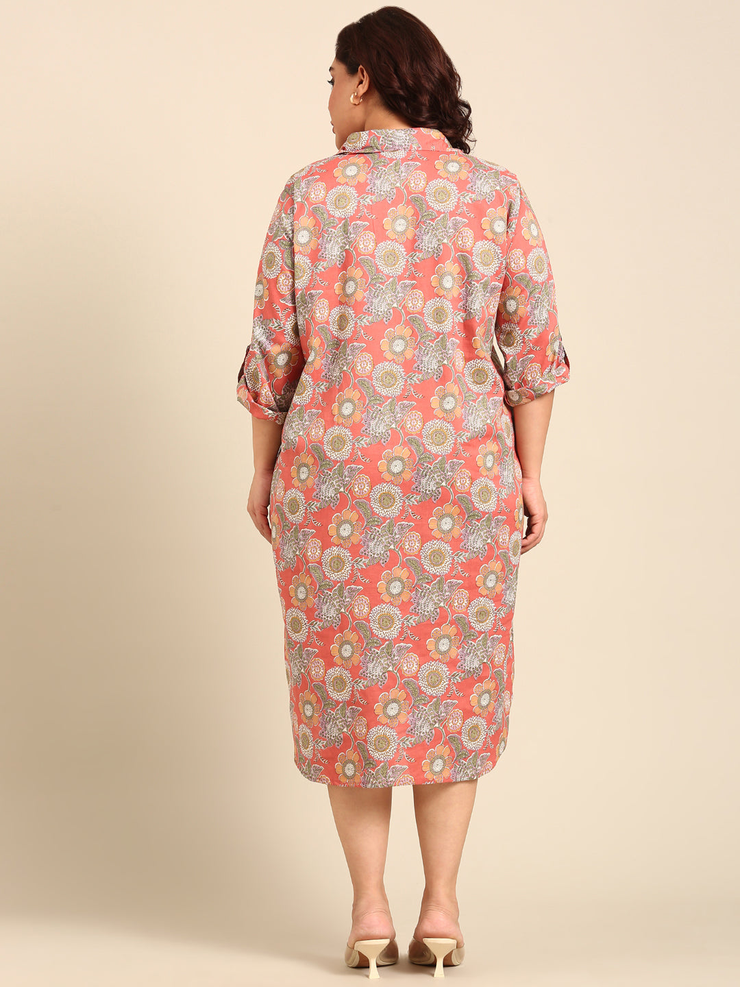 Indo-Western Printed Shirt Dress