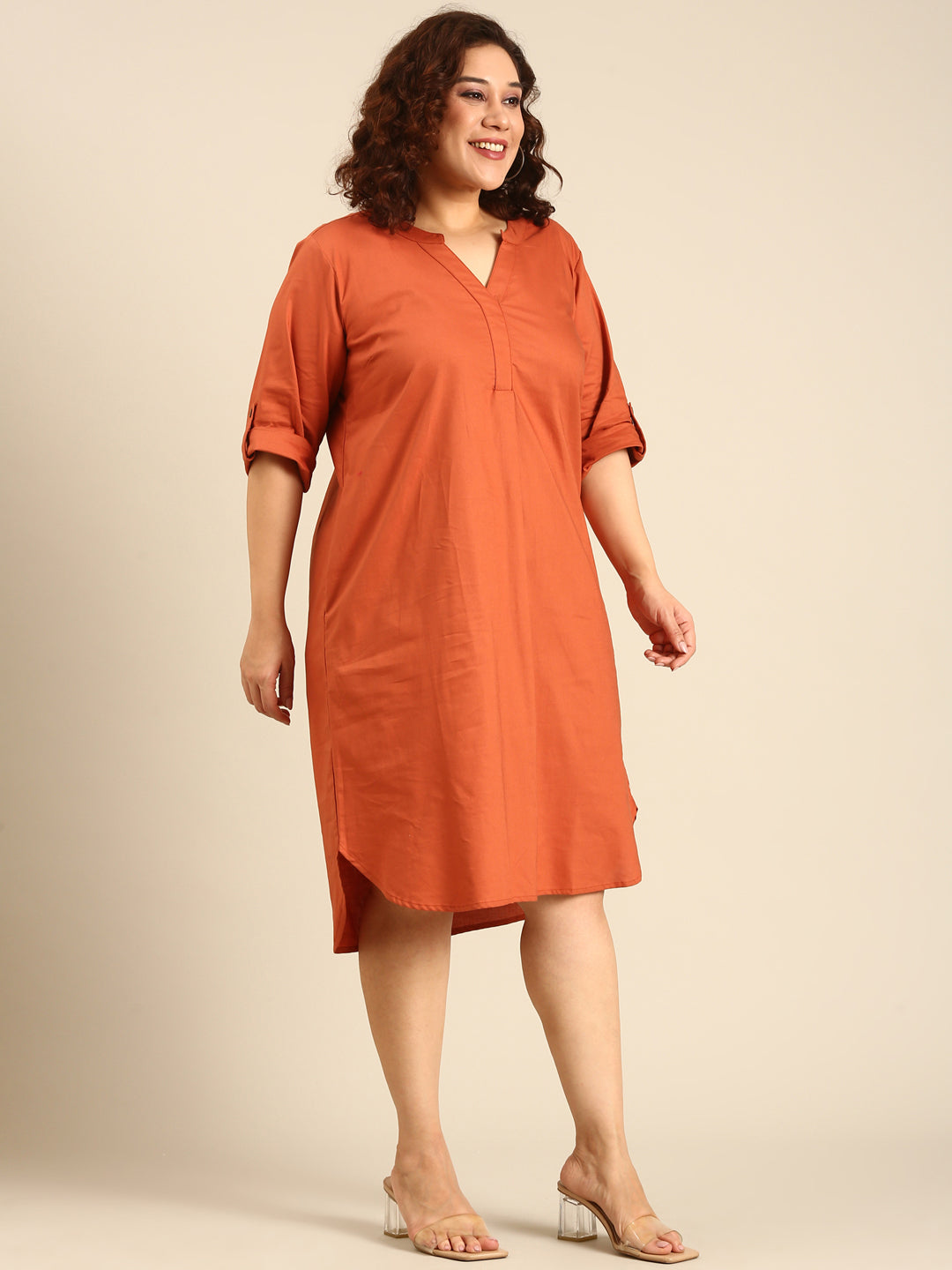 Solid Rust Dress