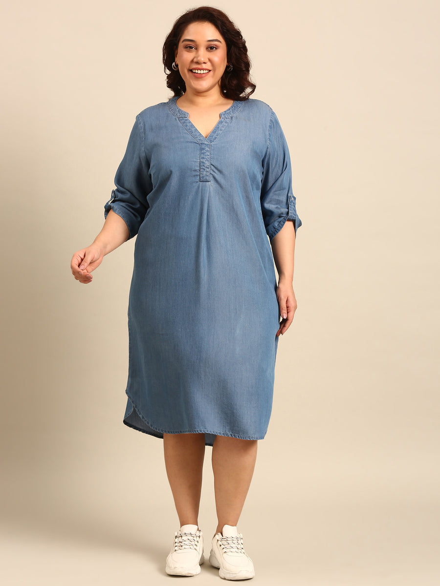 Plus Size Women's Denim Dresses Plus Size Denim Mini Dress Plus Size Women's Denim Dresses Plus Size Denim Mini Dress