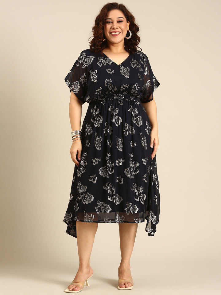 Navy Smocking Dress