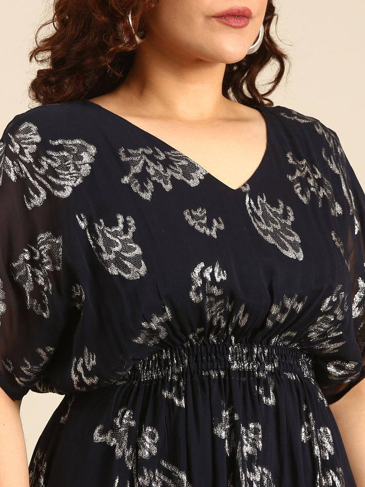 Navy Smocking Dress