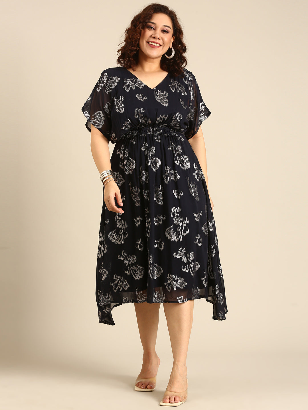 Navy Smocking Dress
