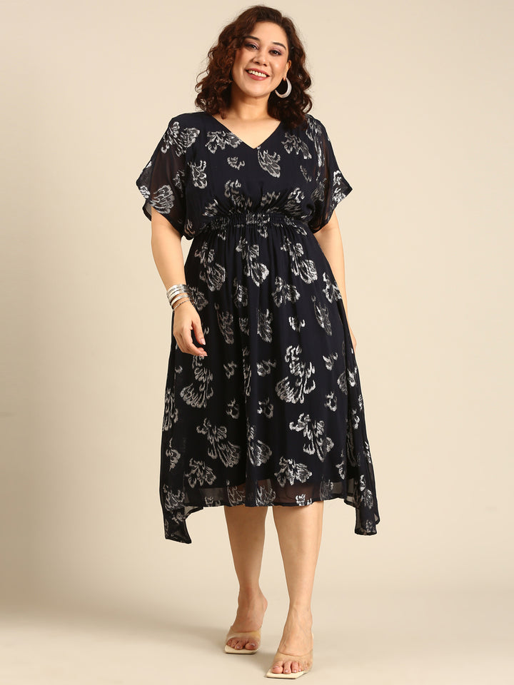 Navy Smocking Dress