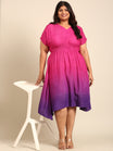Pink and Purple Smoking Dress
