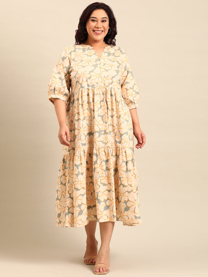 Loop Button Tier Dress