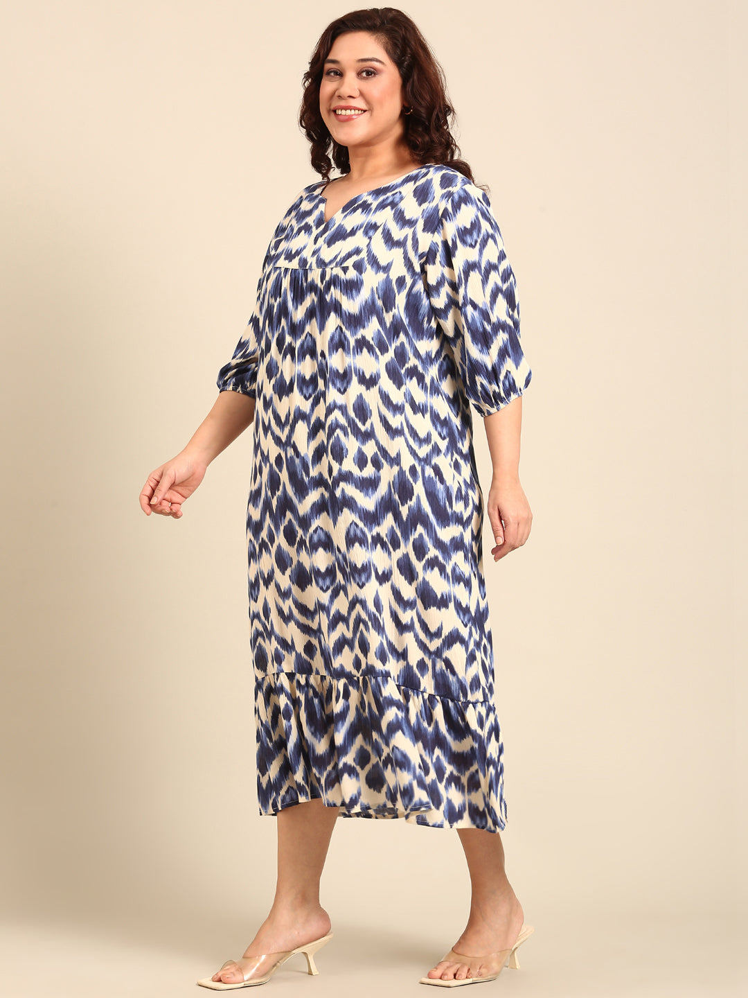 Yoke Maxi Tiered Dress