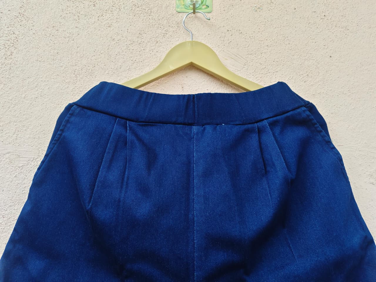 Dark Blue High-Waist Shorts