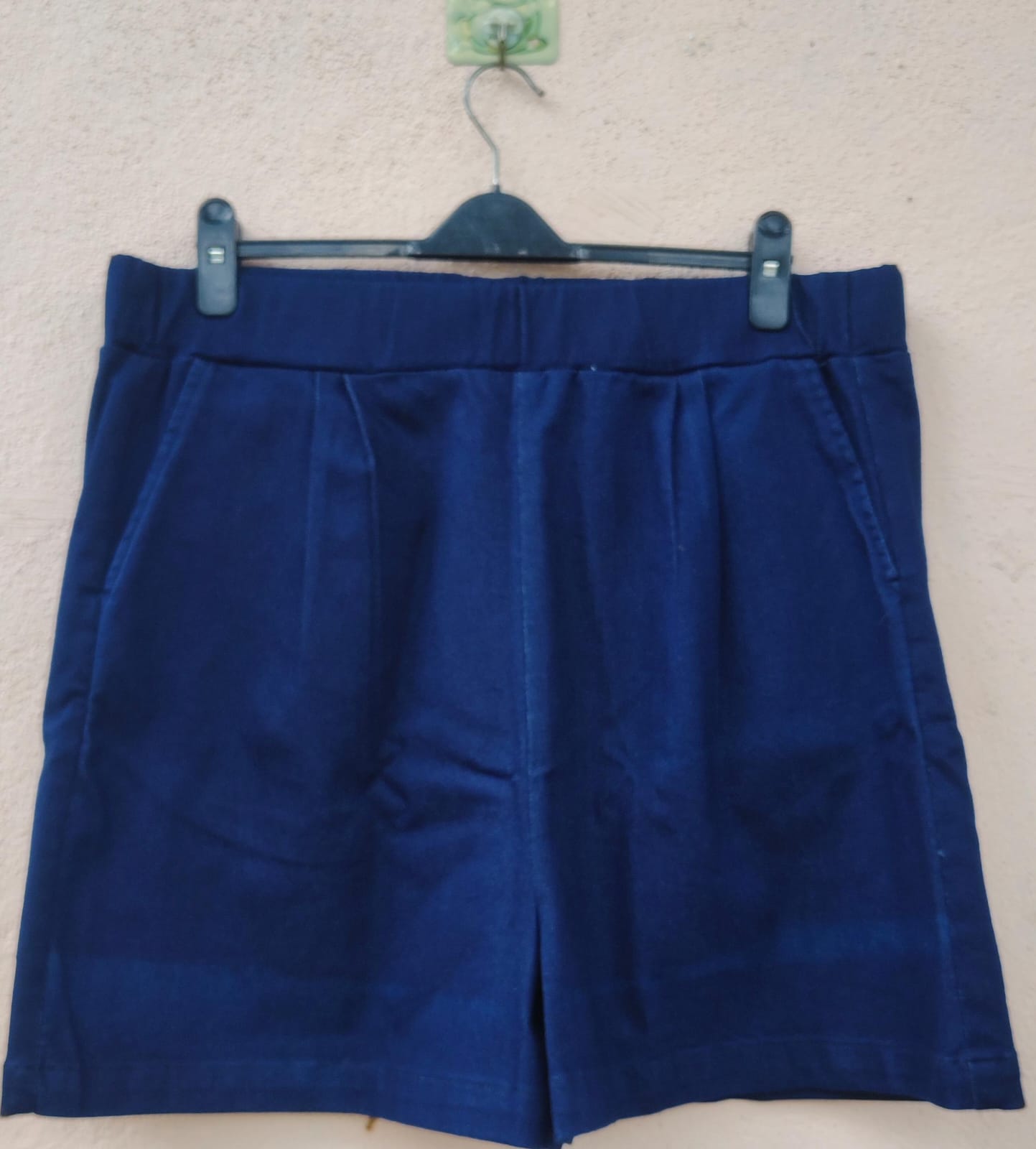 Dark Blue High-Waist Shorts