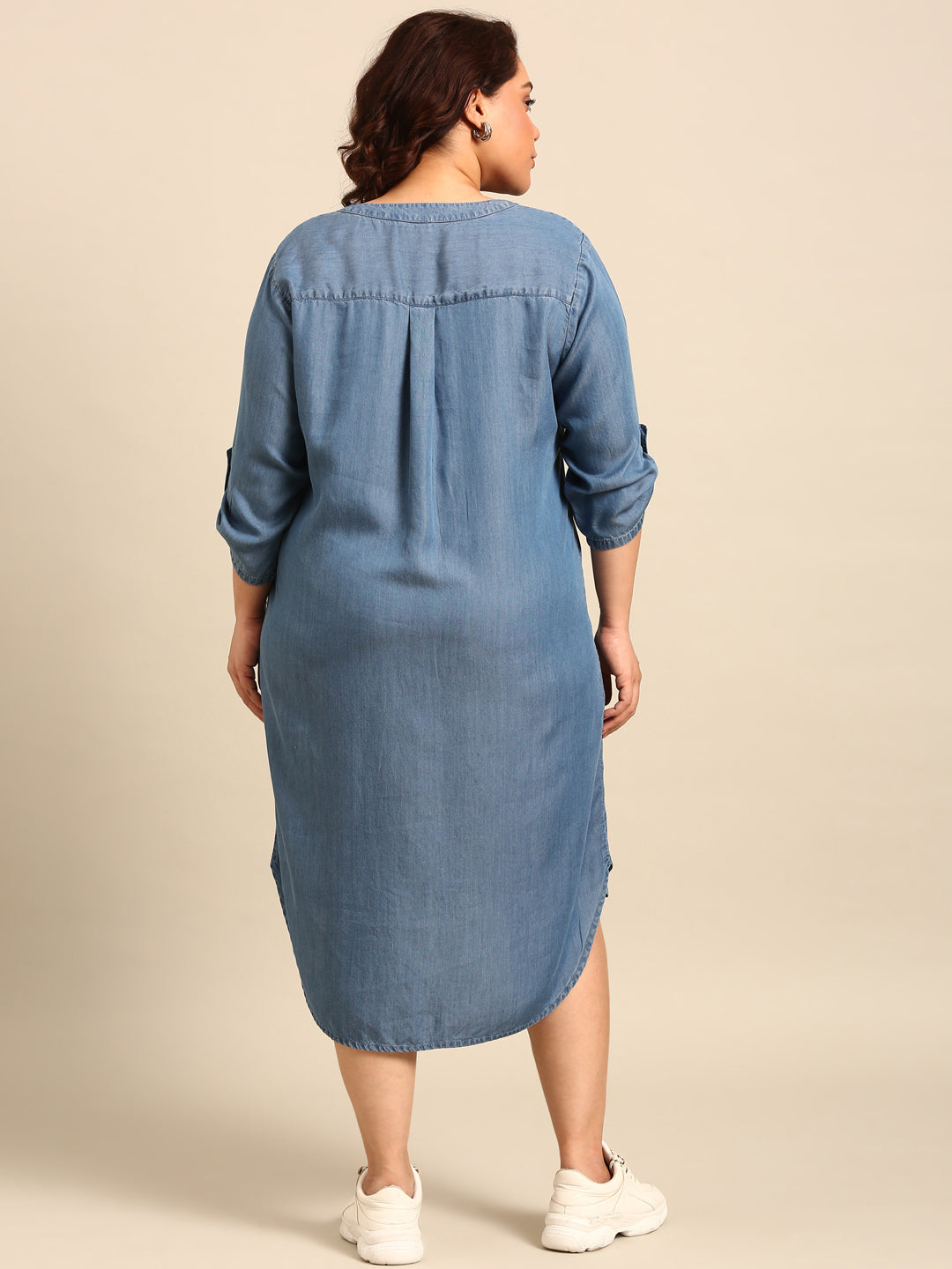 Dress with Mandarin Collar