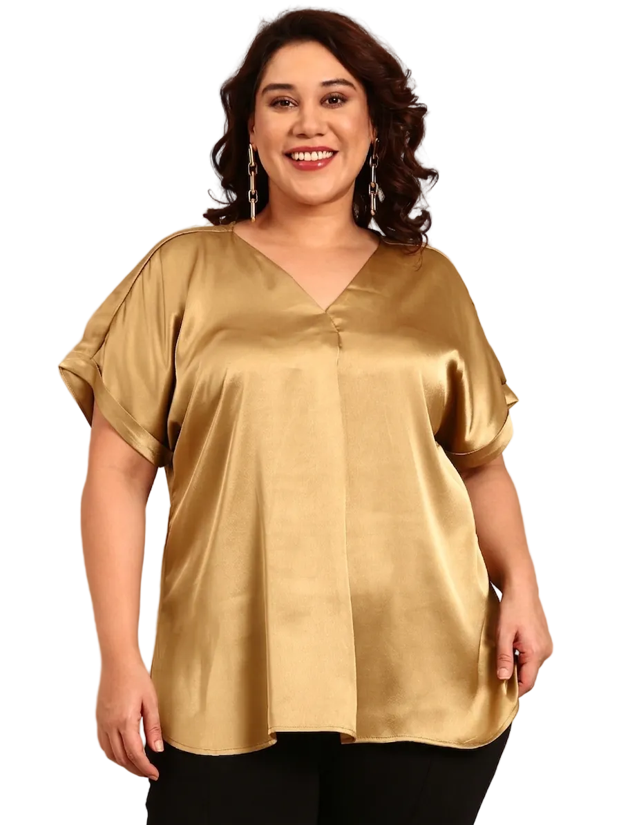 Gold Satin Top