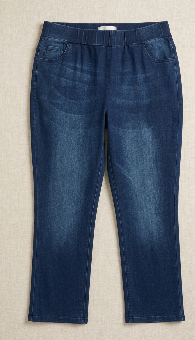 Straight-Cut Indigo Jeans