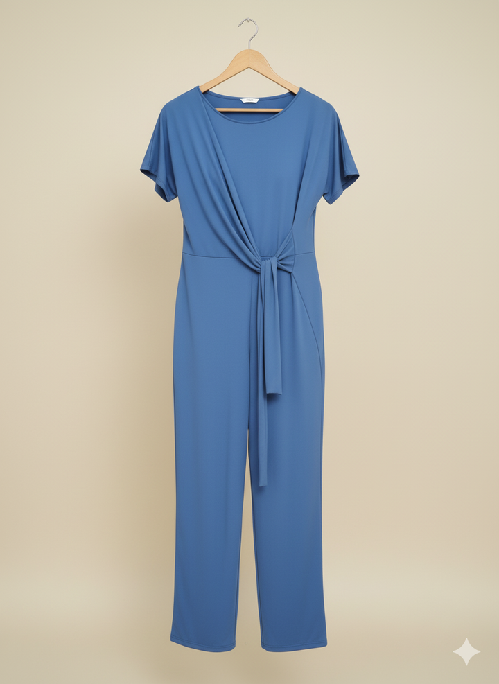 Blue Rib Jumpsuit