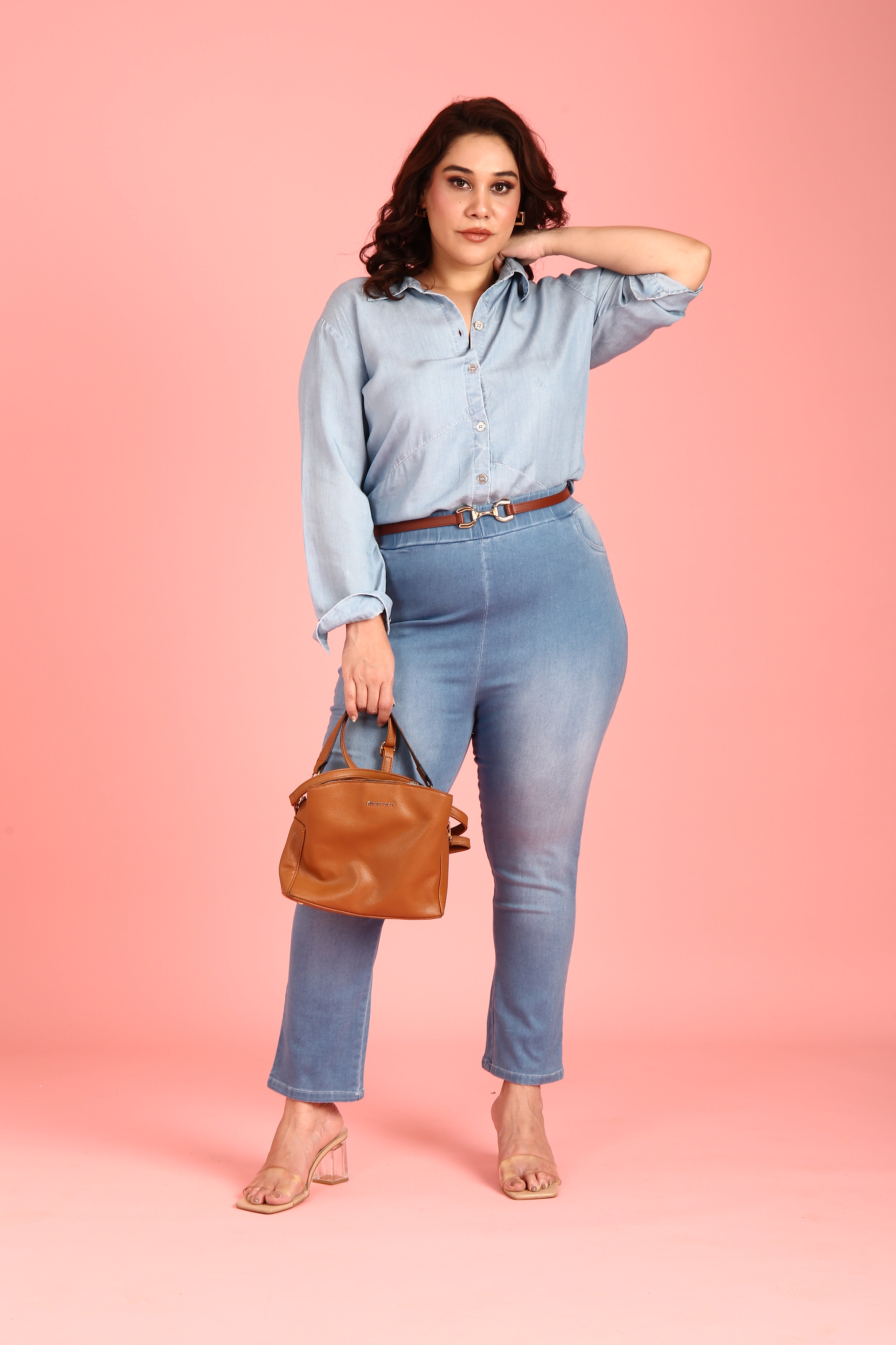 Straight Cut Light Blue Jeans