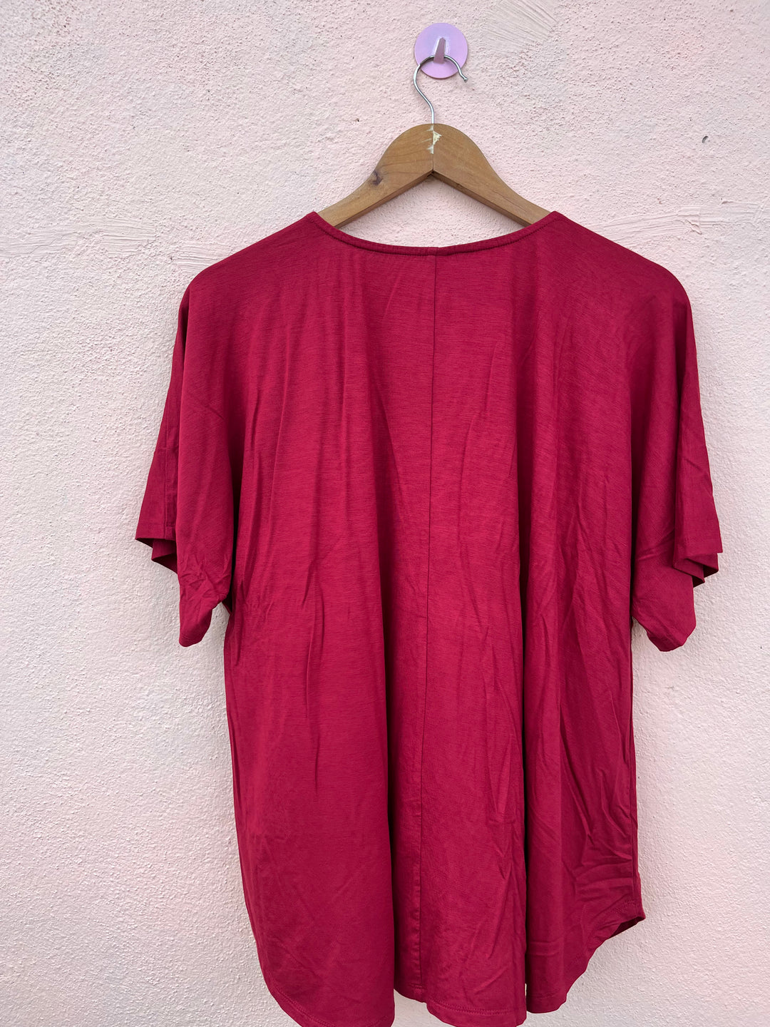 Maroon Jersey Top – The Pink Moon