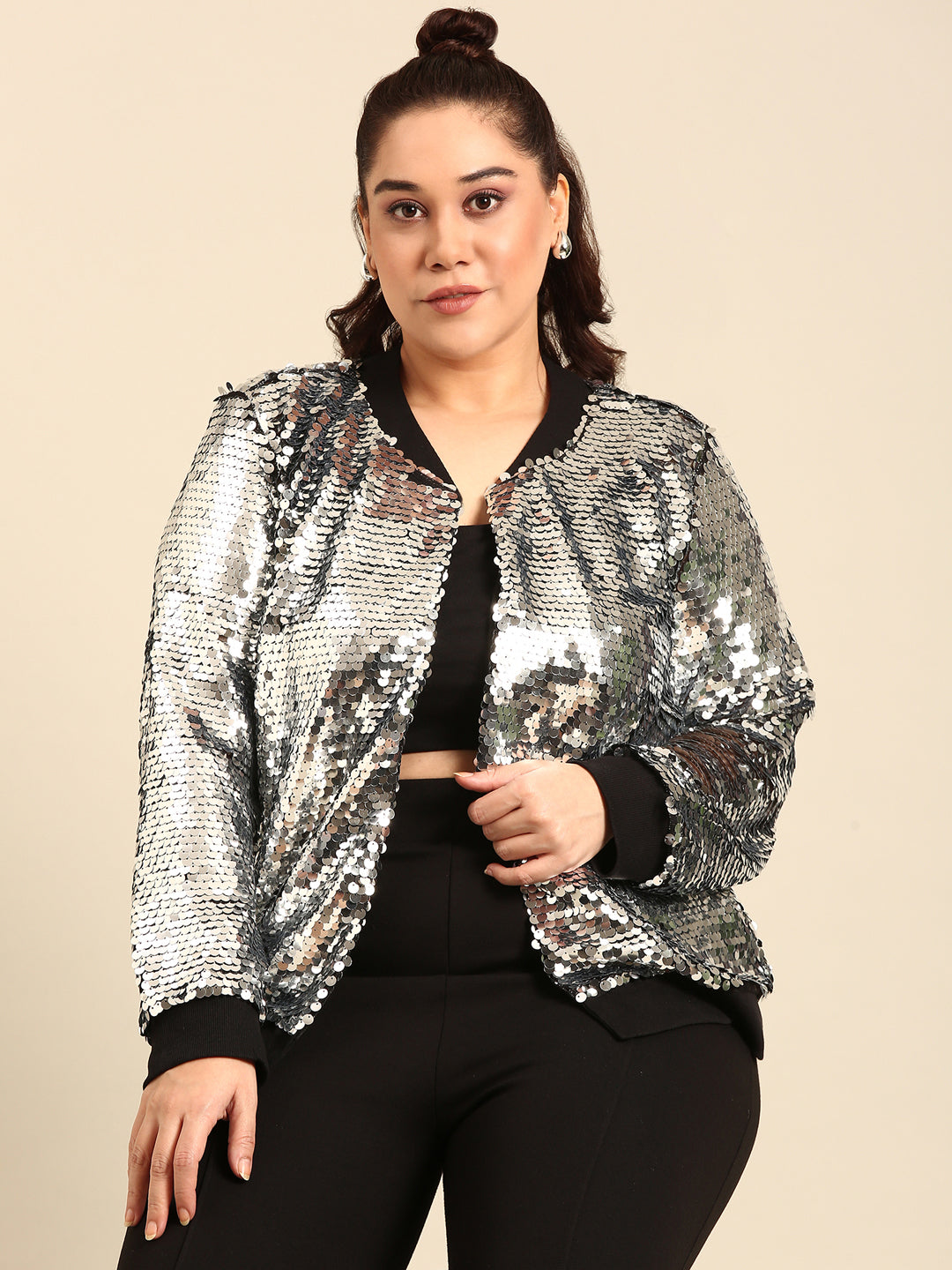 Sequin Bomber Jacket