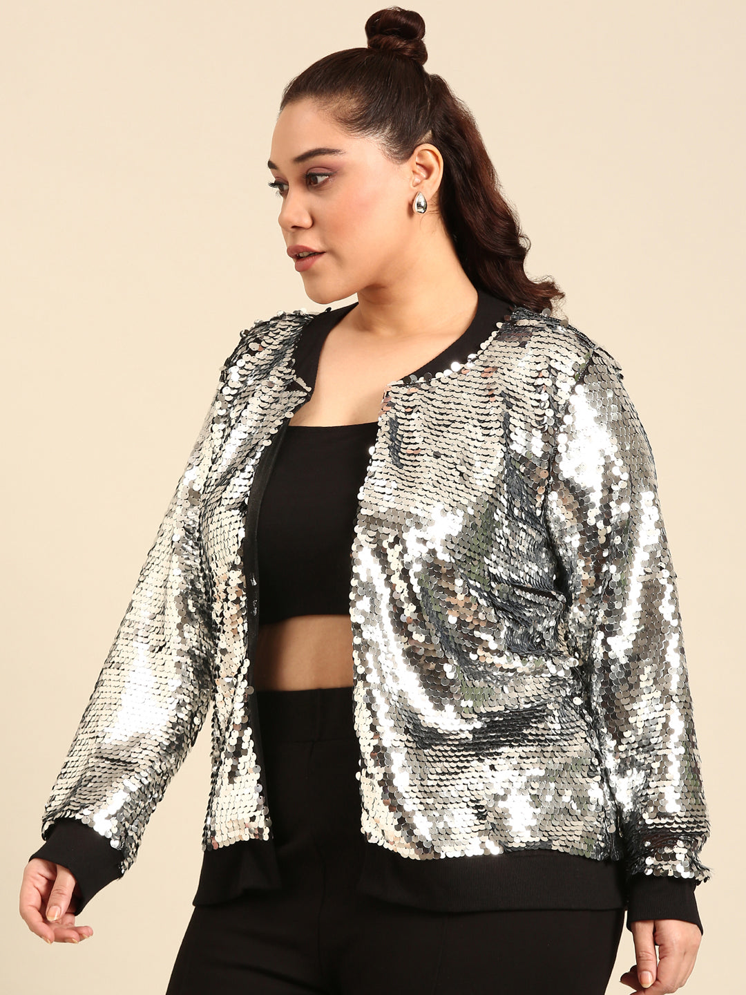 Sequin Bomber Jacket