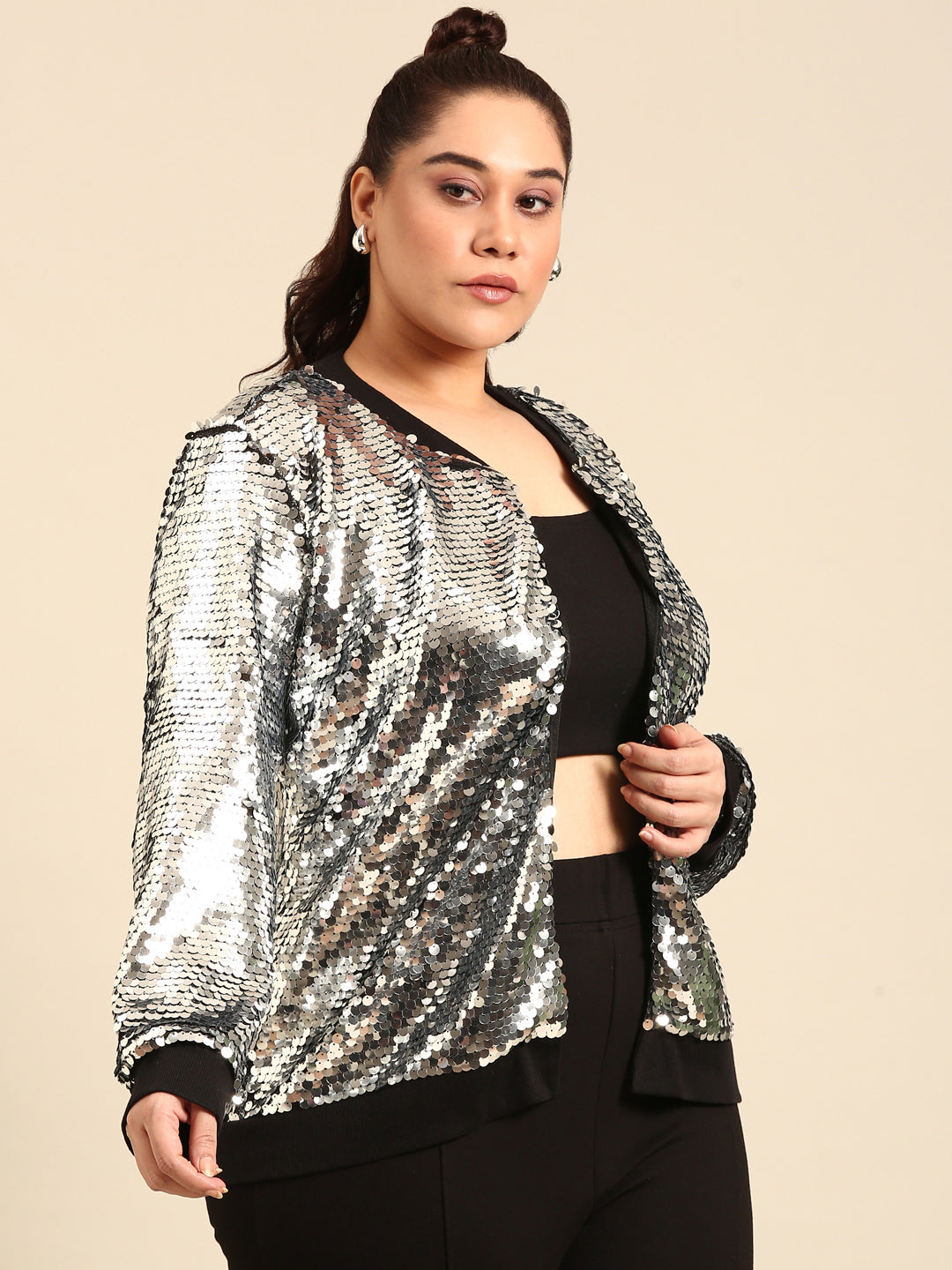 Sequin Bomber Jacket