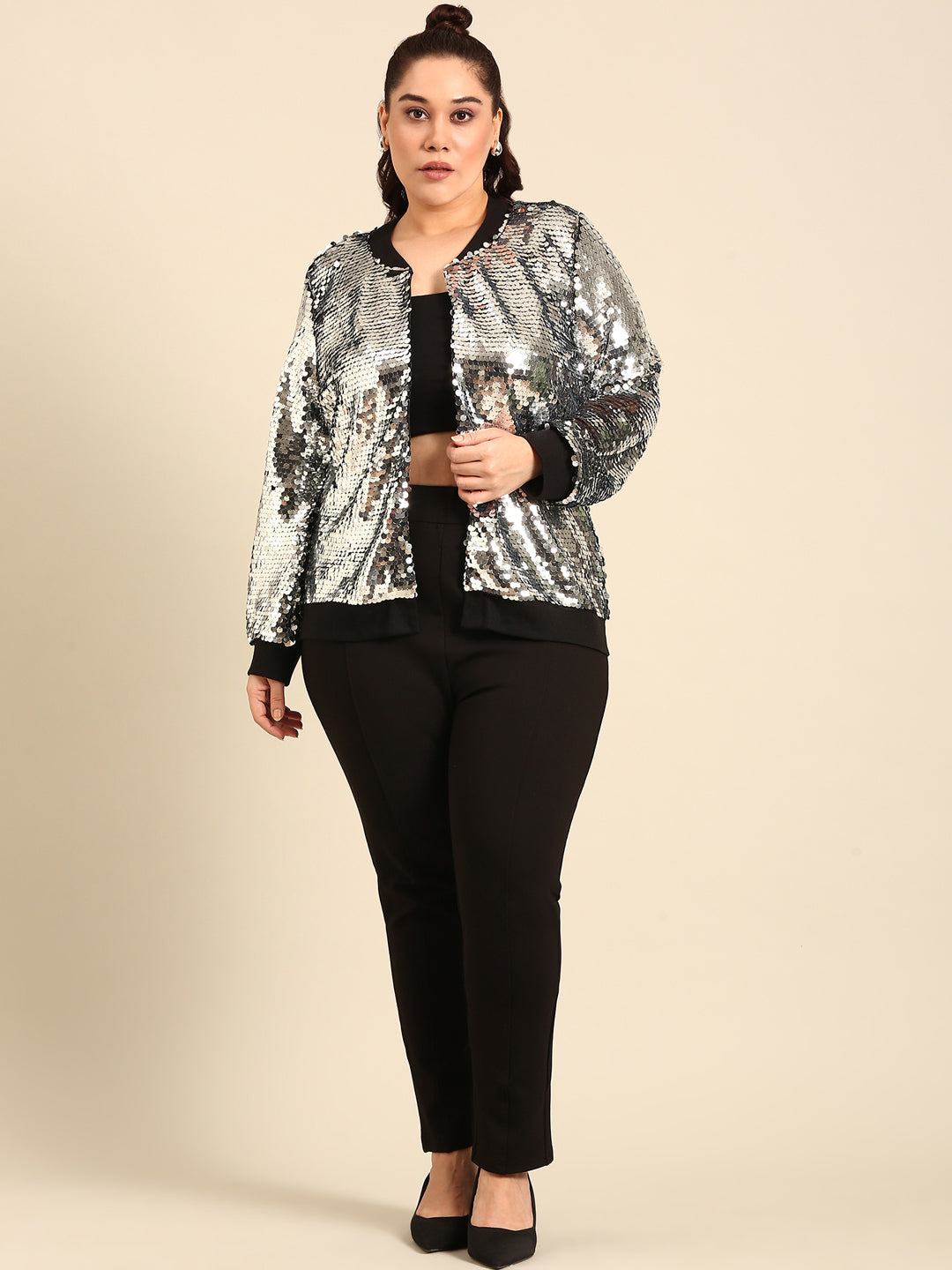 Sequin Bomber Jacket