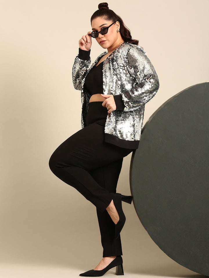 Sequin Bomber Jacket