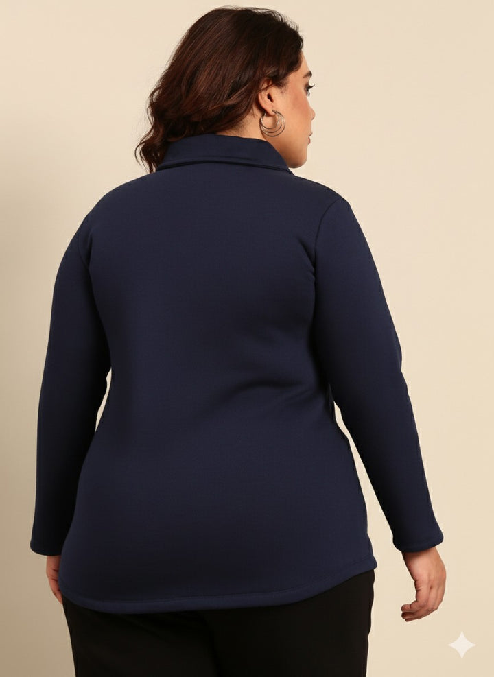 Navy Terry Cotton Jacket