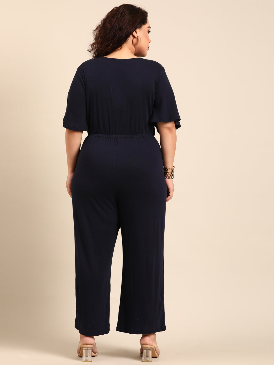 Navy Solid Jumpsuit