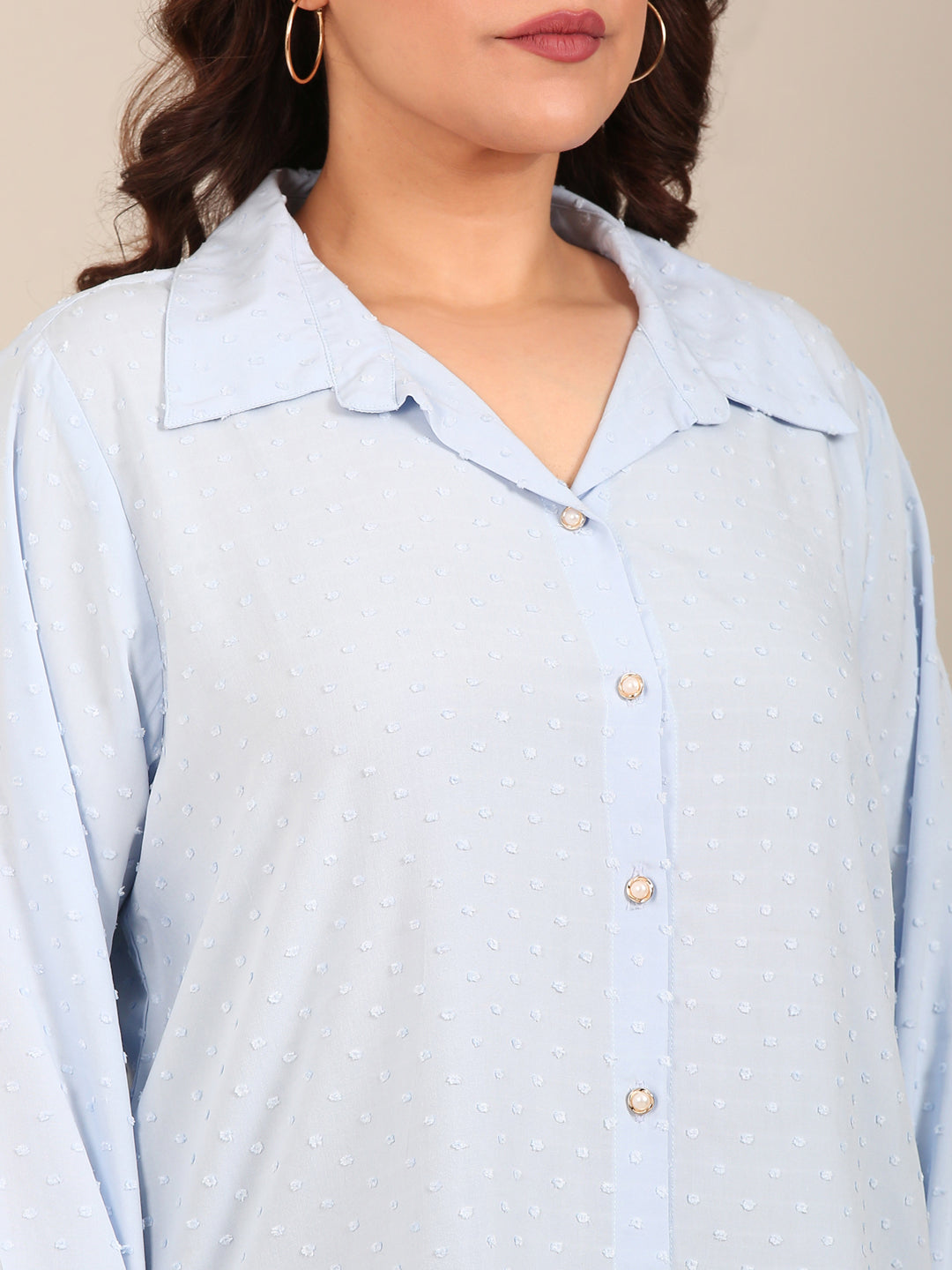 Light Blue Dobby Button-Down Shirt