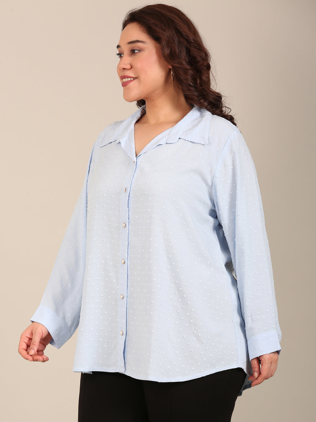 Light Blue Dobby Button-Down Shirt